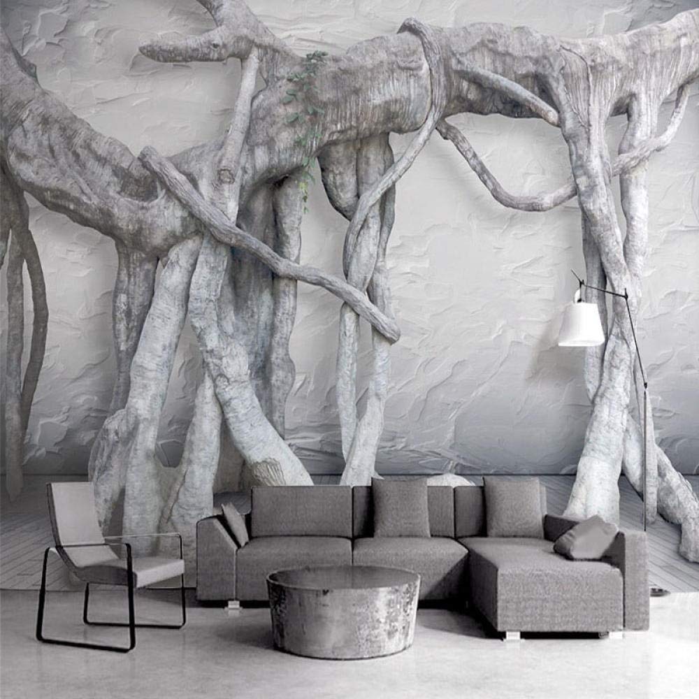 Art mural papier peint haut de gamme arbre 3D stéréoscopique relief salon