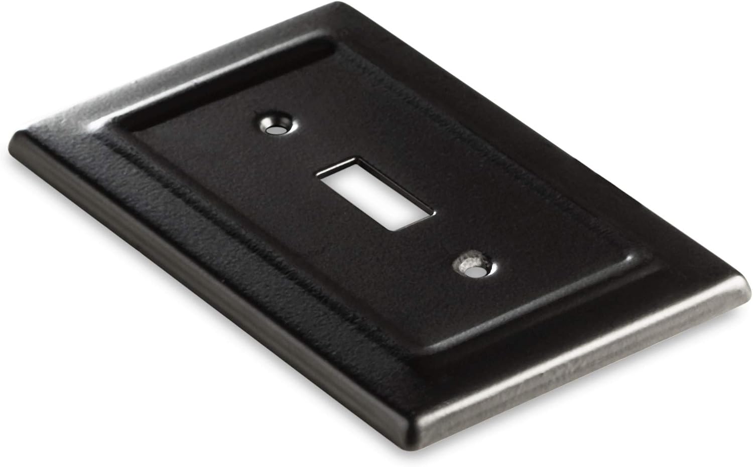Monarch Abode 19151 Architectural Single Wall Switch Plate, 1-Gang, Matte Black