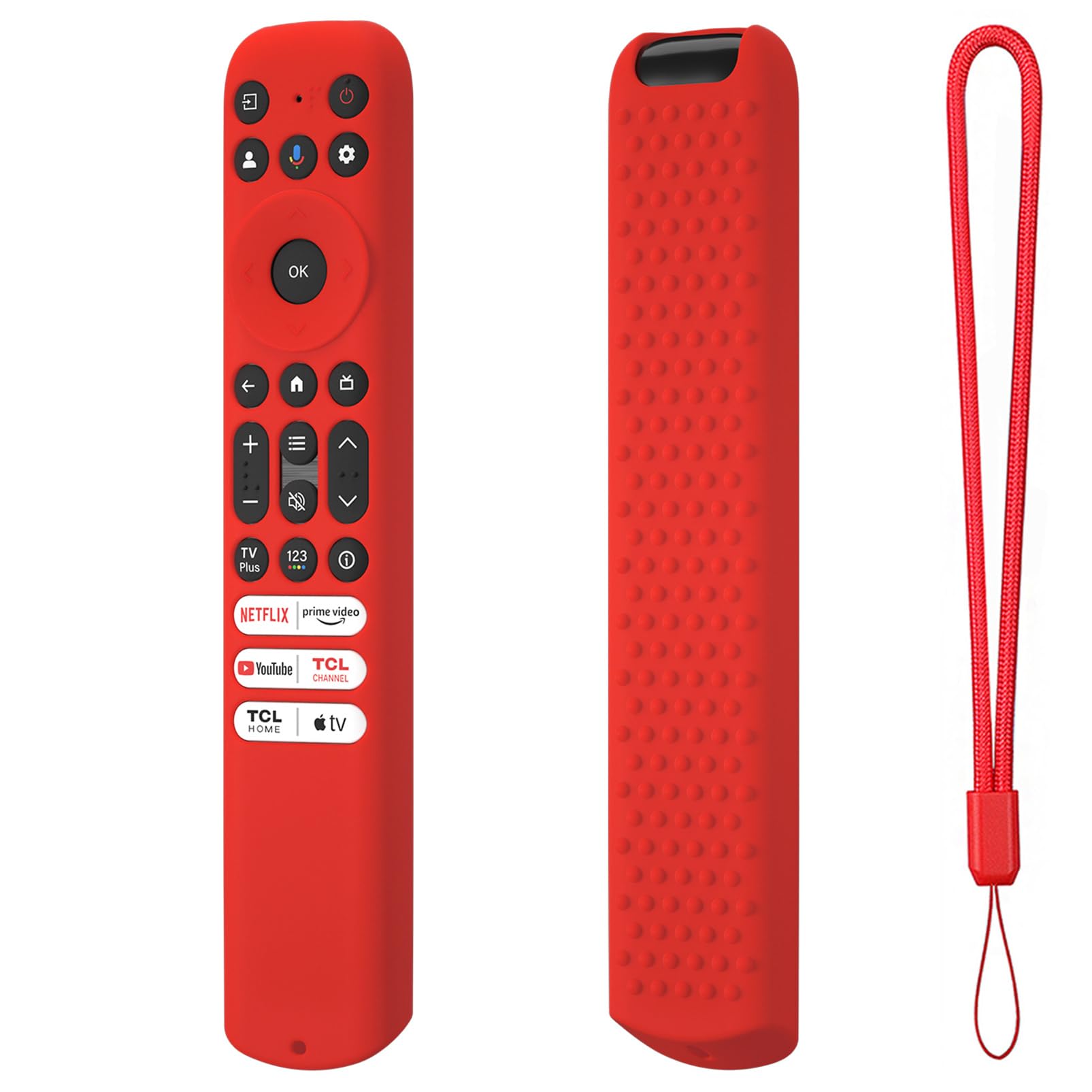Silicone Remote Case Protective Cover for TCL RC813 FMB1/RC923 FMB3/RC902V FMR1 FMR4 FMR5 TV Stick Remote Control Anti-Slip Soft Skin Sleeve