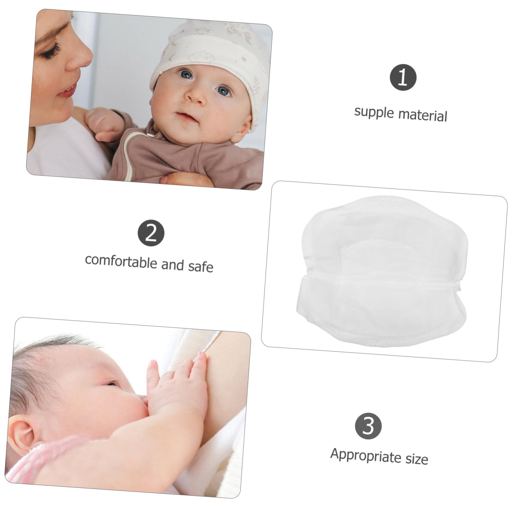MAGICLULU 192 Piezas Mamarios Alfombrillas Mamarias Antidesbordamiento Para El Para Amamantar Cojín De Para Mujer Resina De