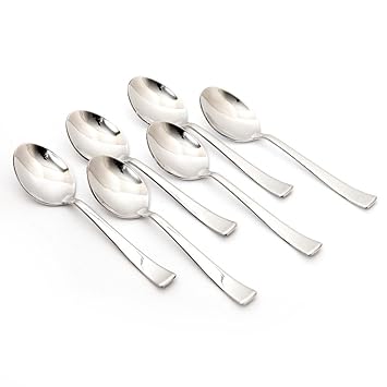 Embassy (Classic by Embassy) Baby Spoon, Pack of 6, Stainless Steel, 15.4 cm (Impress, 14 Gauge)