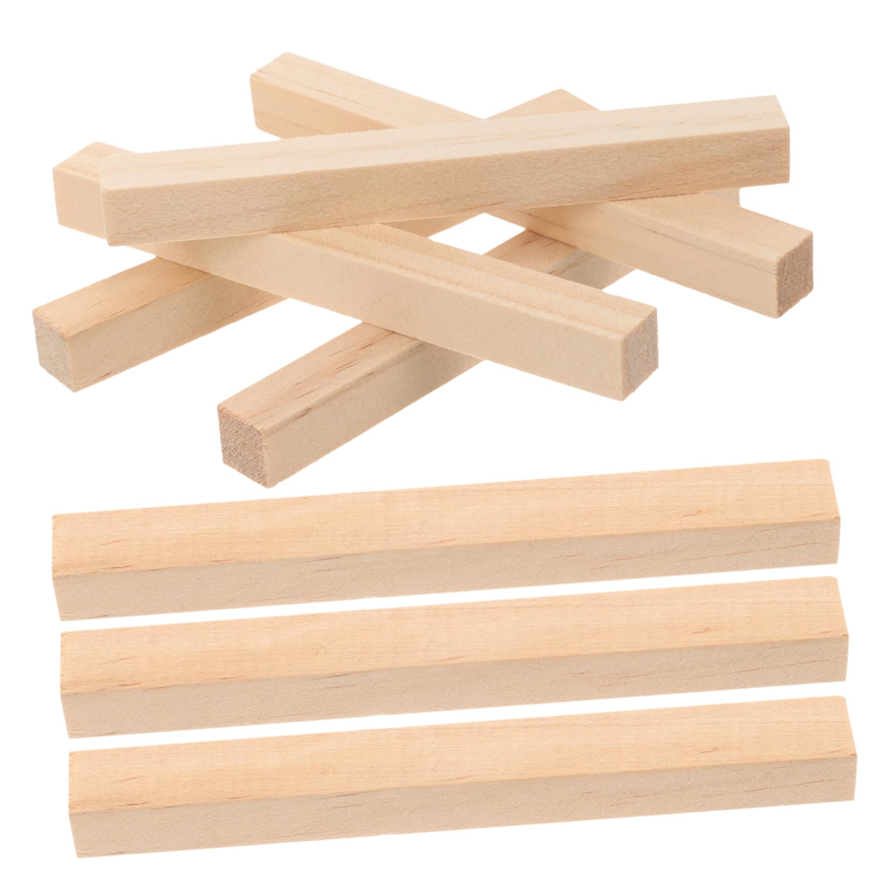 DOITOOL 4 Sätze Holzstangenmodellmaterial Unfertige Dübelstangen Jumbo Handwerk Basteln Unfertige Hartholzstöcke Unfertiger Holzstab Übung Dübelstange Kleine Dübel Kiefernholz 30 Stück * 4