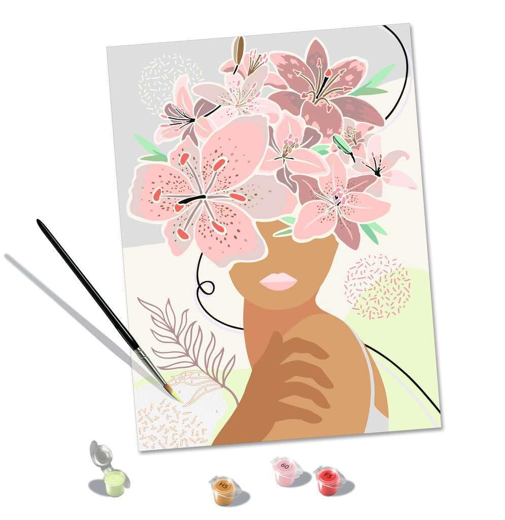 Creart 12 Anni Kit Per Una Ragazza Con Fiori In Fiore Dipingere Con I Numeri, image size:995x1024