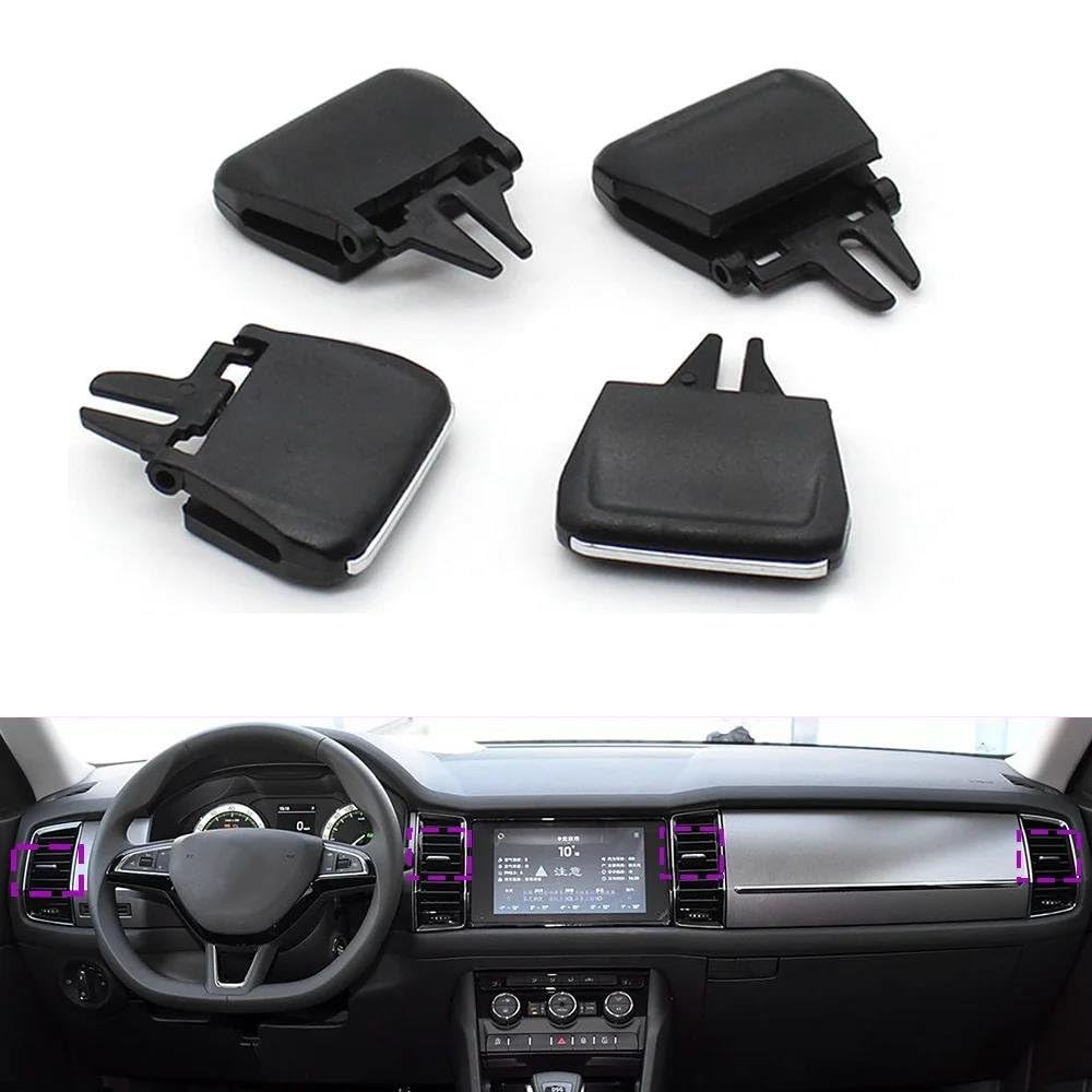 Bocchetta Ventilazione Auto Aria Condizionata Presa AC Vent Tab Clip Per Skoda Per Kodiaq Per Karoq 2016-2025 56G819701 56G820951 Bocchette Ventilazione Aria(Left 1PCS)