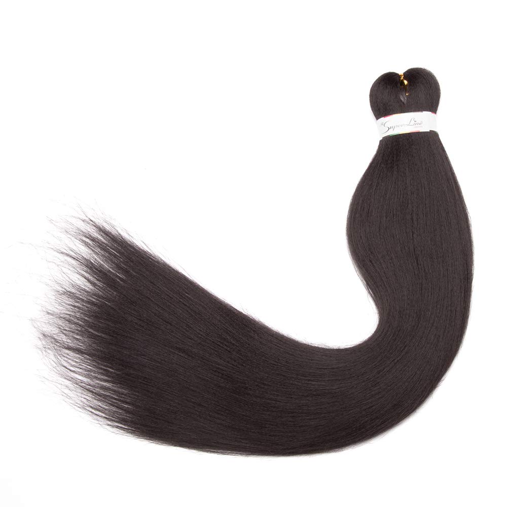 Pre-Stretched Braiding Hair Extensions Hot Water Setting Braiding Hair Easy Braid Crochet Hair Professional Itch Free Synthetic Fiber Soft Yaki Texture Braids hair 26In (4 Bundles,Dark Brown)
