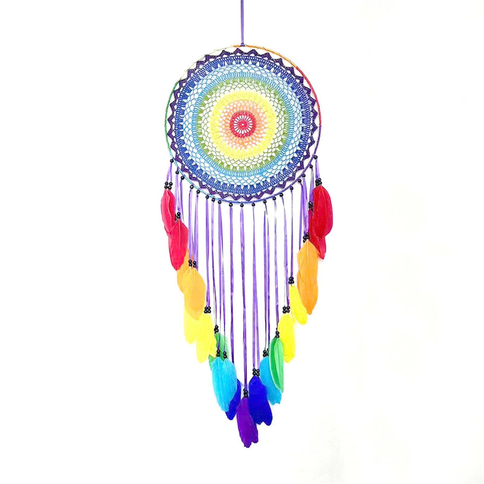 Kalttoy Colorful Feather Dream Catchers for Wedding Party, Bedroom Handcraft Wall Hanging Elegant Design Family Dream Catchers