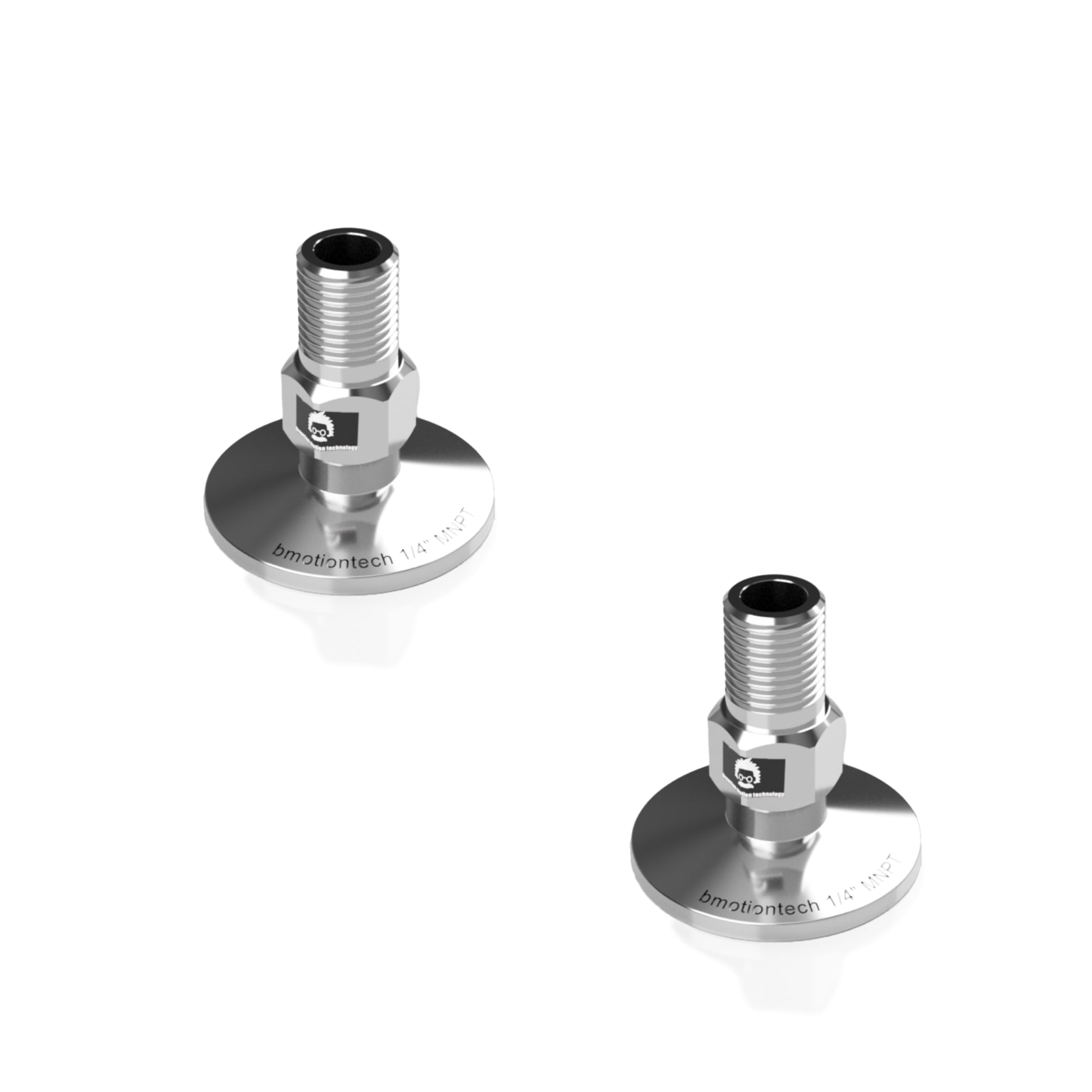 bmotiontech 1/4" MNPT Male NPT to KF25 NW25 Flange Fitting adapter (ISO-KF KF25 QF25 NW25) (1/4" MNPT KF25 x 2PCs)