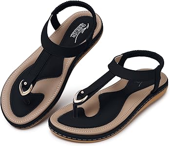 Amazon.com | SHIBEVER Womens Sandals Summer Flat: Dressy Casual T