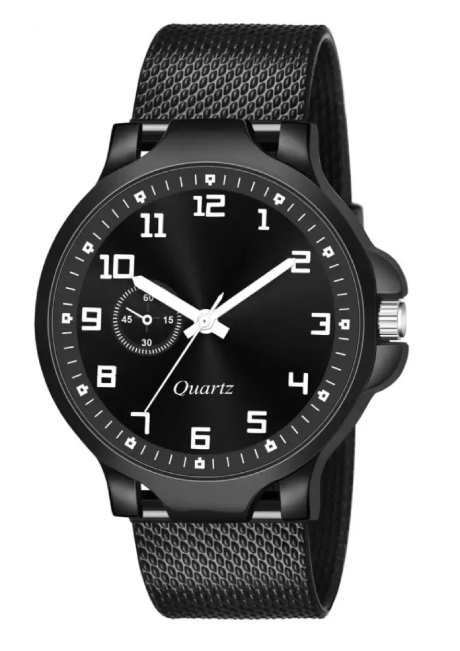 KIARVI GALLERY Analogue Black 1 to 12 Dial Pu Strap Boys and Mens Watches (Black) (Black) (B0CPT5MQBG) Amazon Price History, Amazon Price Tracker