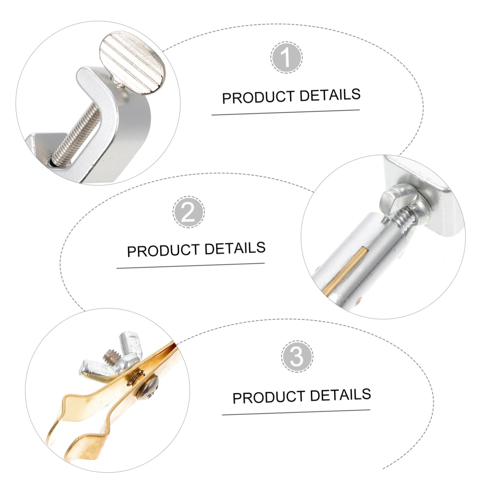 MUCKLILY Clip Thermometer for Scientific Experiment Device Straight Thermometer Fixing Clamp Accessories for Titration Stand Random Color