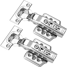 Litensh 2PCS Stainless Steel Soft Close Cabinet Hinges, Full Overlay Removable Hinges, Furniture Cabinet Door Hinges, Slow Close Hinges, Insert