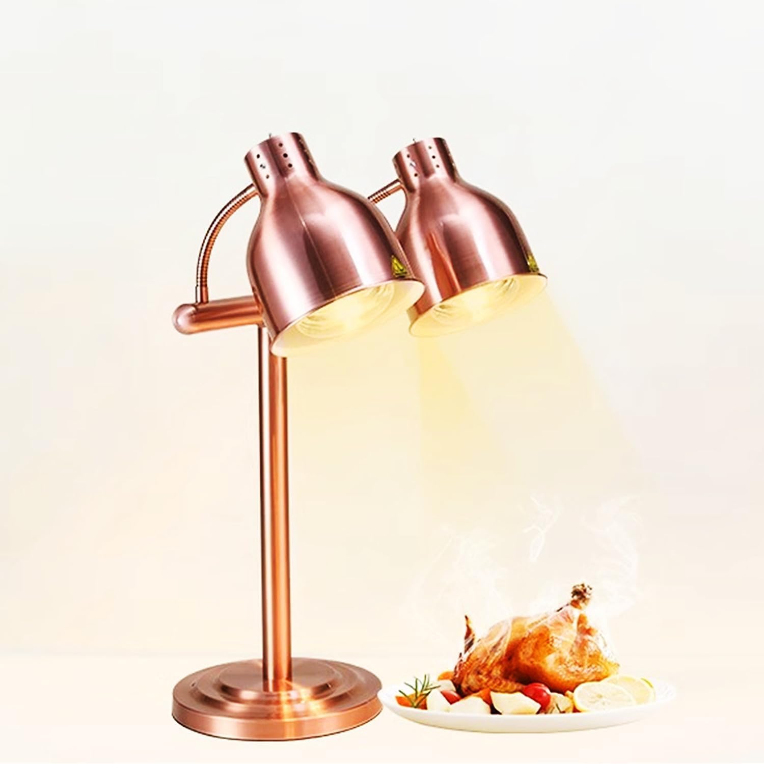 Lampe chauffante commerciale marron pour buffet et cafétéria