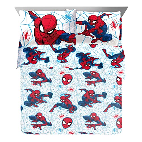 Image of Marvel Spiderman 7 Pc Queen Bed in a Bag (Official Marvel Product) | Bed in a Bag, Comforter Sheets Shams Pillowcases, Official Brand, Soft Microfiber, Machine Washable, Boys Gift