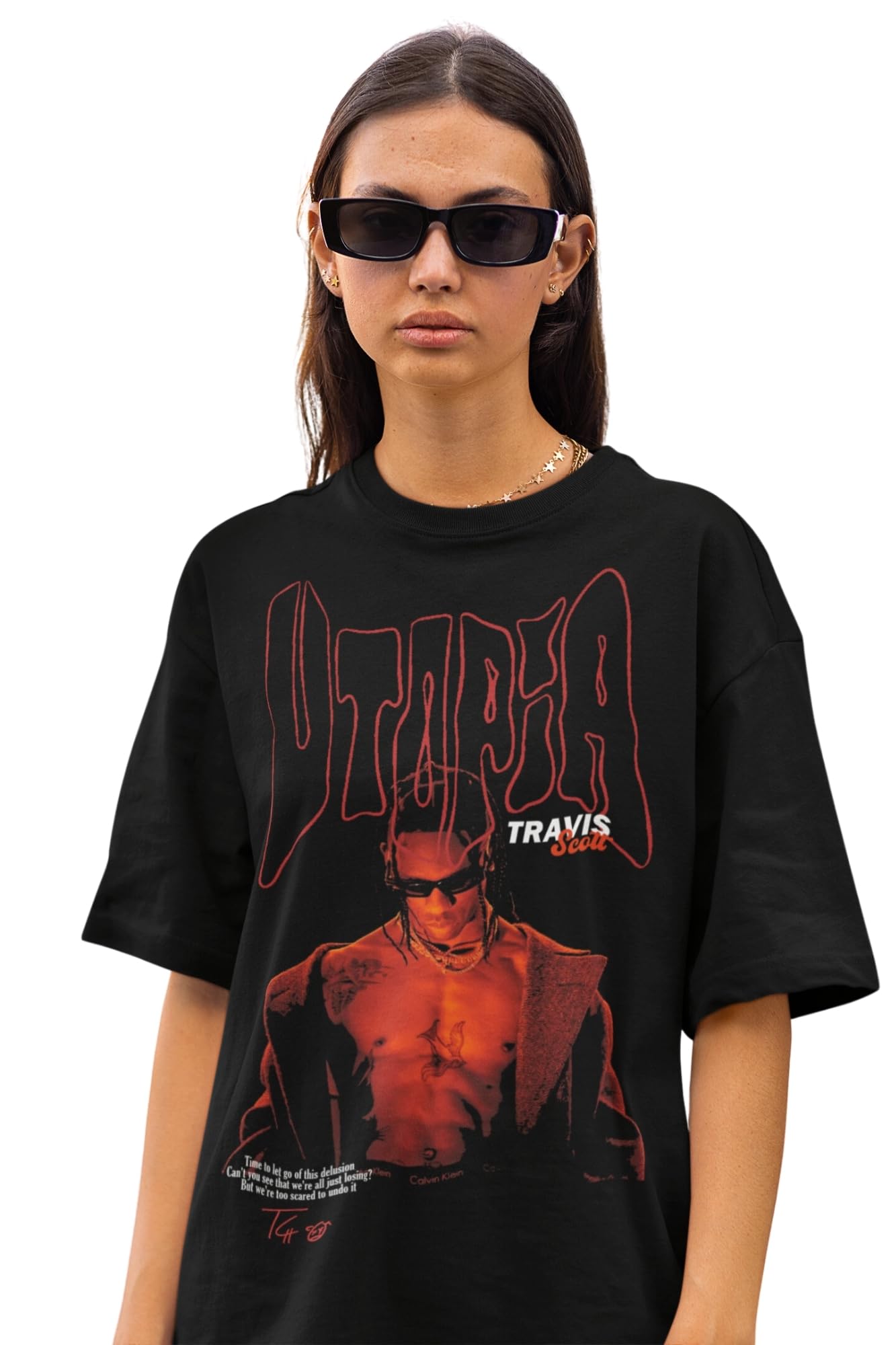 captcha Women's Oversized Tshirt in Black Color - Travis Scott-picture-44