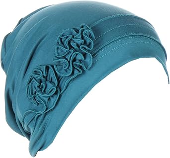 Chemo Turbans for Women Soft Solid Flower Hats pre Tied Slip on Head Scarves for Cancer Headcovering