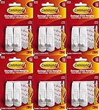 COMMAND Indoor Hooks, 12 Medium Hooks, Indoor White, Holds 3 Lbs.