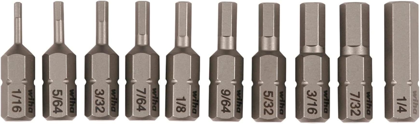 72596 10 Piece Hex SAE Insert Bit Set