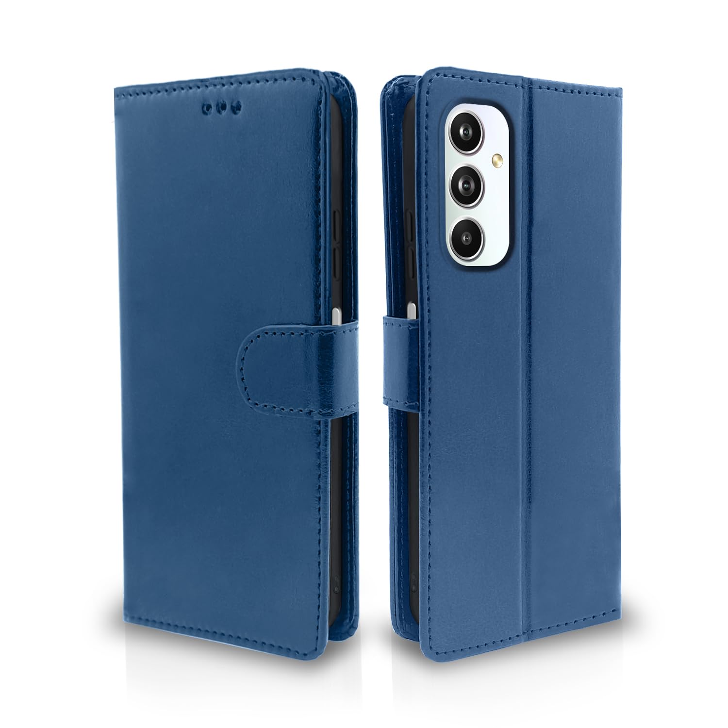 Pikkme Samsung Galaxy M34 5G / F34 5G Flip Cover Leather Finish | Inside TPU with Card Pockets | Wallet Stand and Shock Proof | Complete Protection Flip Case (Blue) (B0CBBHM59D) Amazon Price History, Amazon Price Tracker