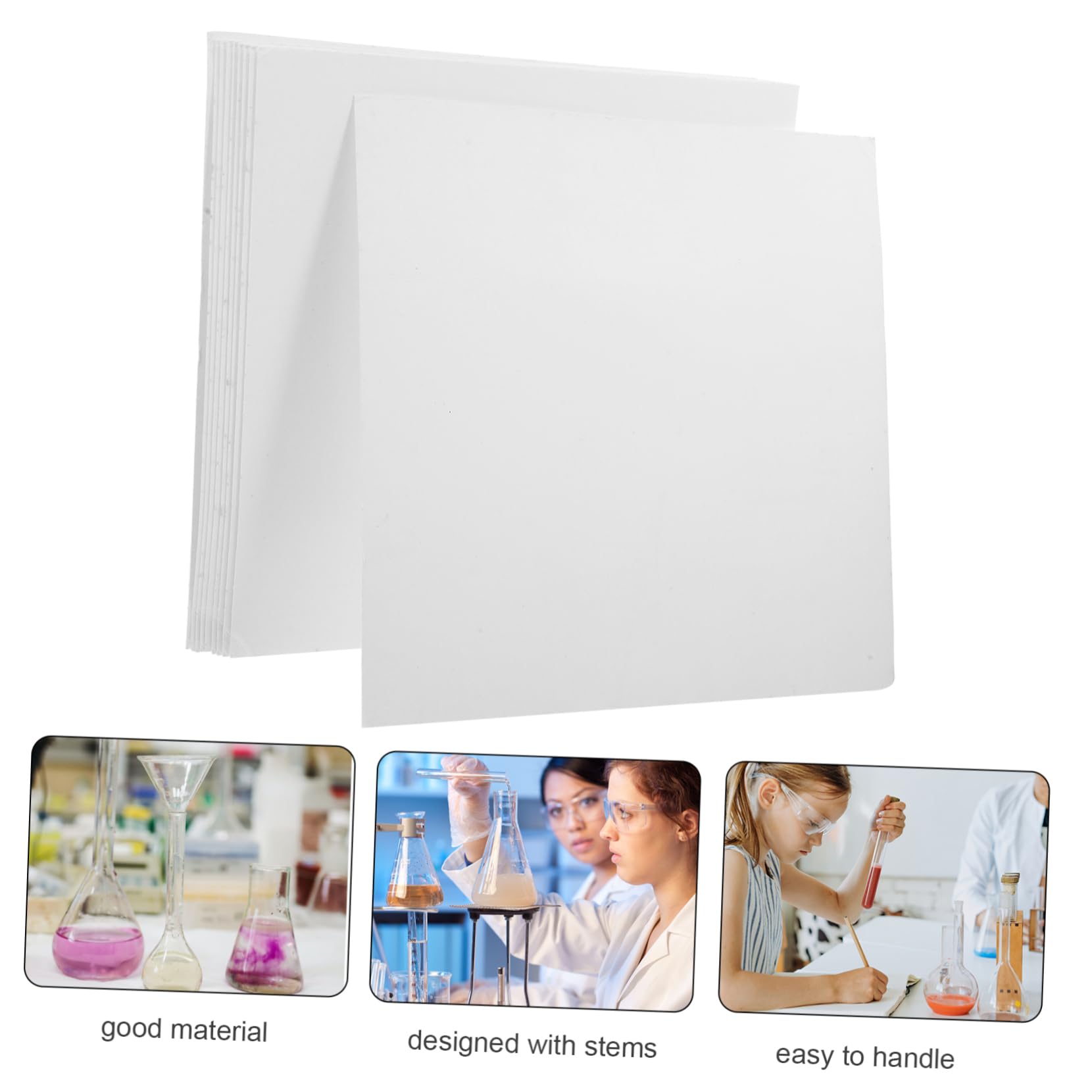 Veemoon 10 Hojas de Papel Absorbente de Aceite Blanco de 30x30cm para Laboratorio Industrial Alta Absorción y Eliminación de Impurezas