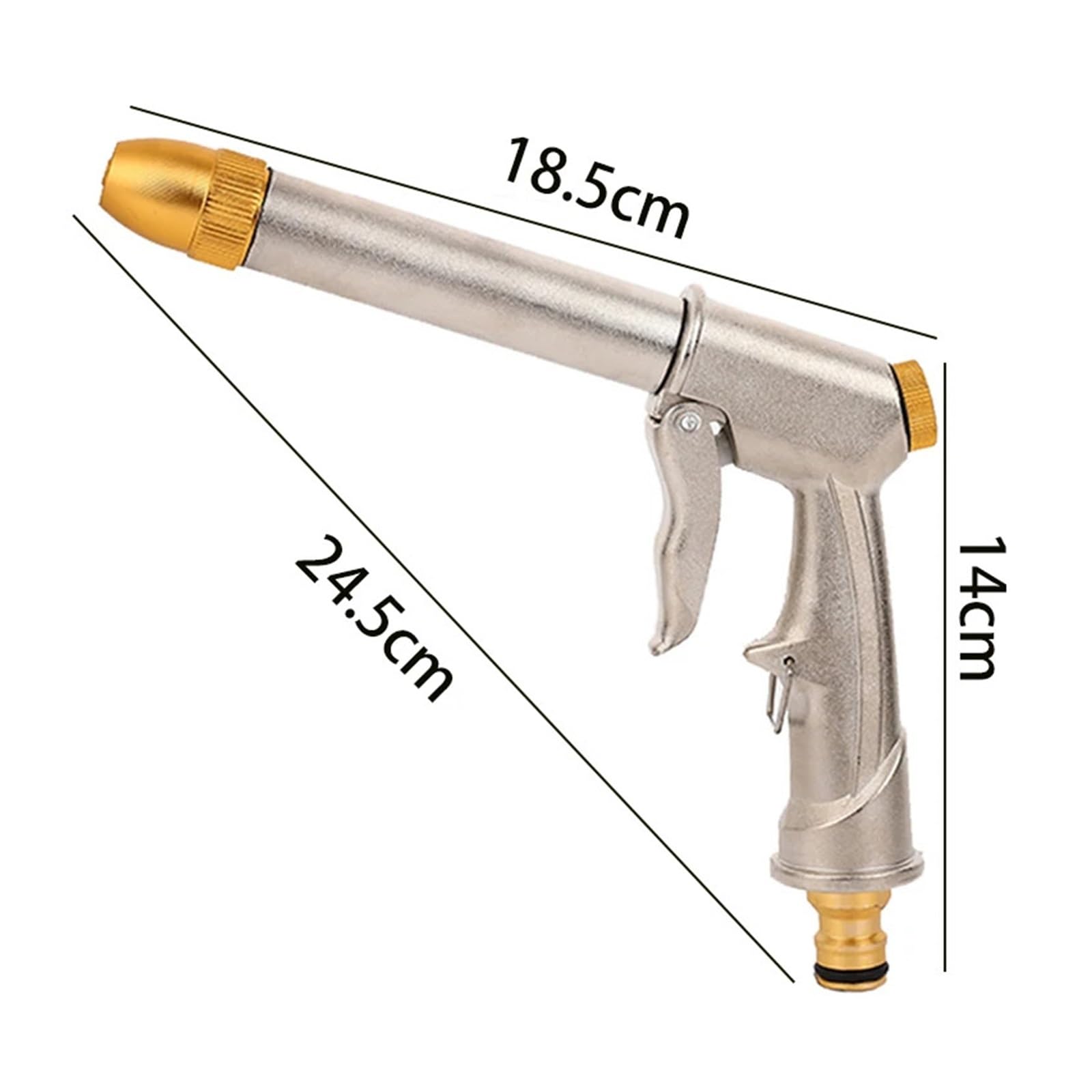 KKXXYQFC Pistolet natryskowy z wężem ogrodowym Wąż metalowy Pistolet na wodę Regulowany wąż do mycia samochodu Zraszacz ogrodowy Przenośny pistolet wysokociśnieniowy Dysza zraszacza Strumień wody