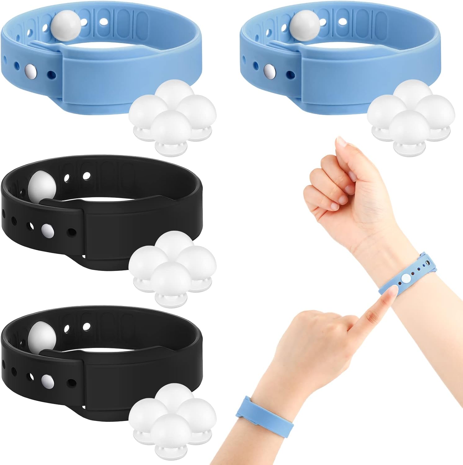4 Pcs Motion Sickness Bracelets Bands Sickness Adult Adjustable Acupressure