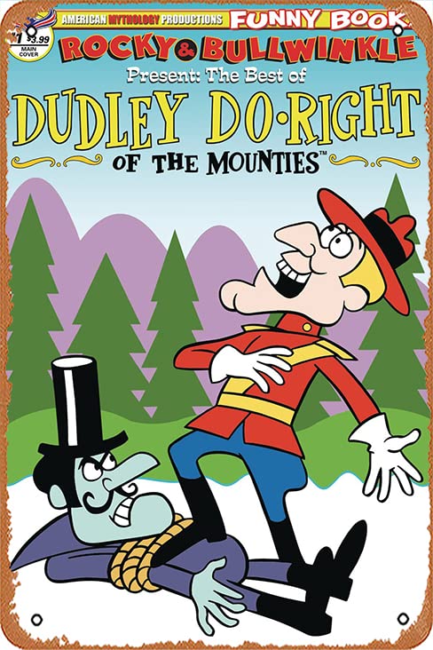 AirBnk ROCKY & BULLWINKLE BEST OF DUDLEY DORIGHT #1 MAIN Vintage Comic Poster Tin Signs Wall Art Gift Bathroom Art Retro Anime Movie Metal Sign Coffee And Bar Film Wall Decor 12x8 Inch