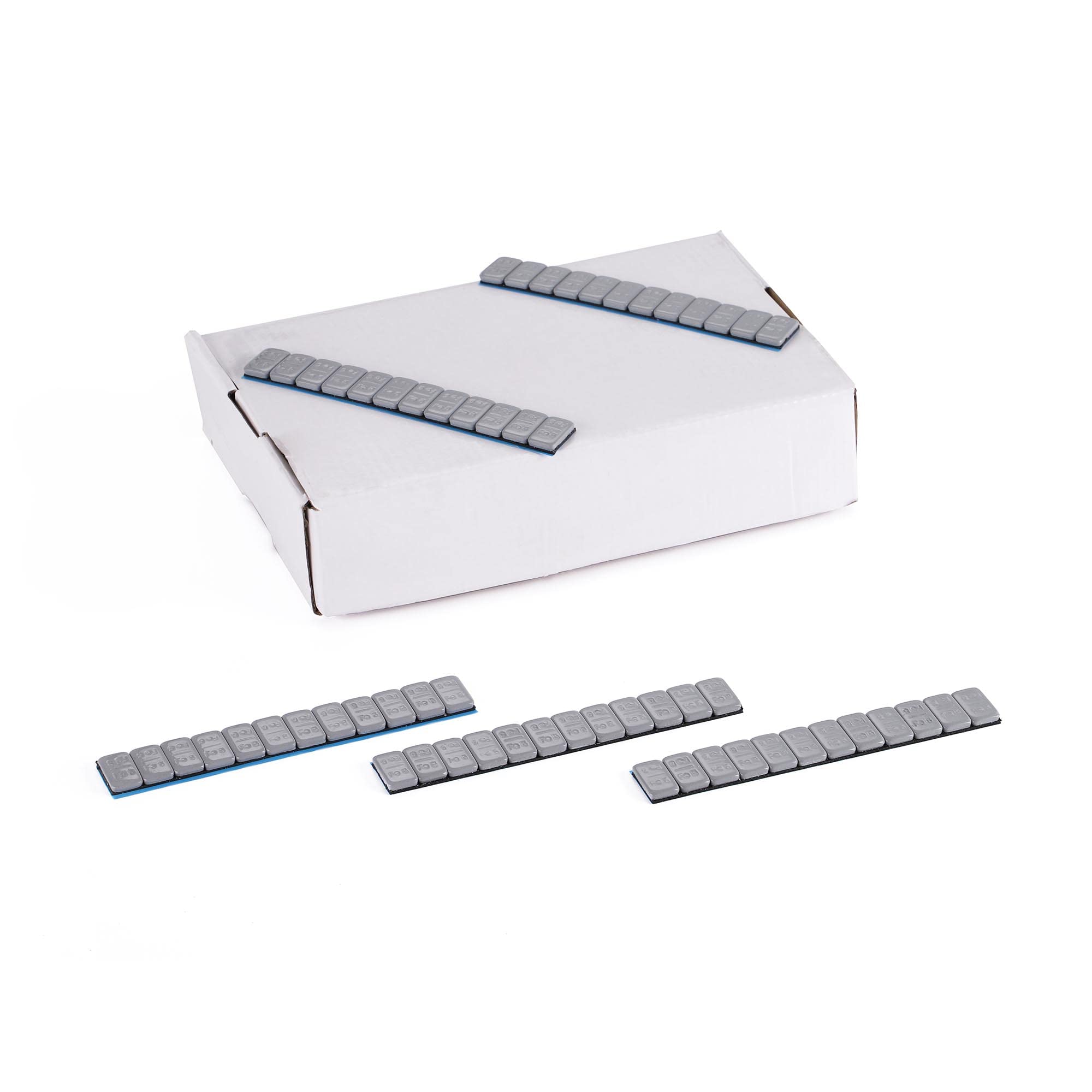 Richeer 100 Riegel Auswuchtgewichte 12×5g Grau Auswuchtgewichte Klebegewichte, 6KG Stahlgewichte für Alufelgen selbstklebend