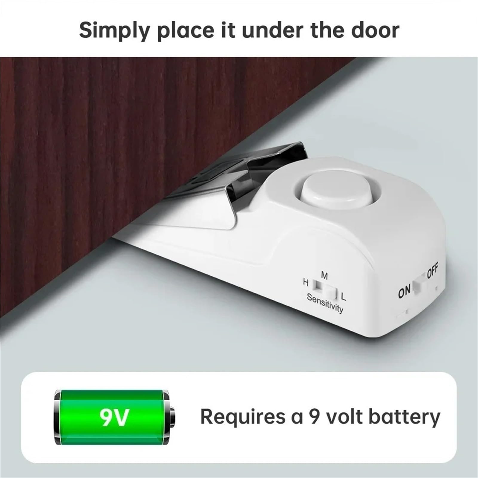 Tope Para Puerta Con Alarma Alarma de tope puerta cuña inalámbrica 120 dB