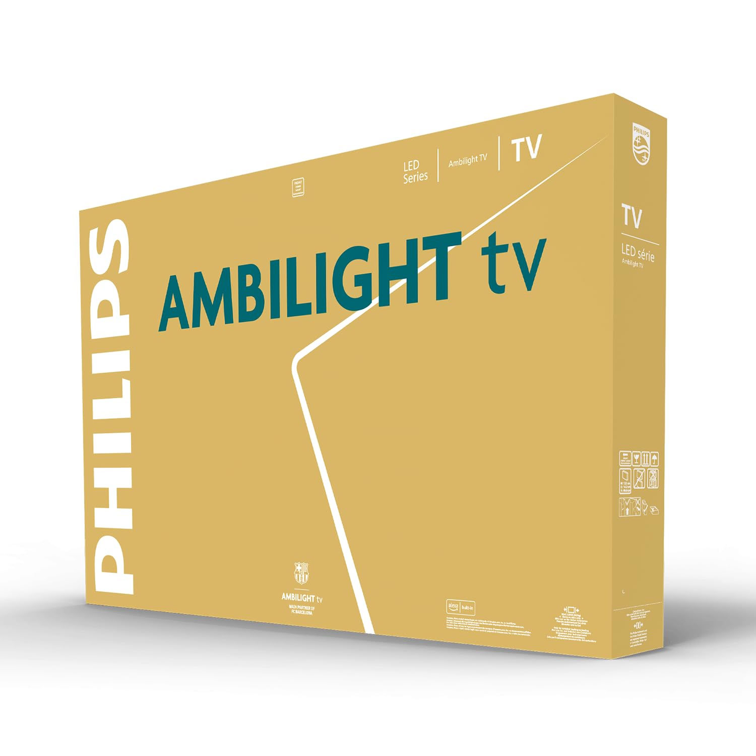 PHILIPS Ambilight TV 43PUS8001/12 43 Zoll 4K QLED Smart-TV | Pixel Precise Ultra HD, Titan OS, Dolby Atmos Sound