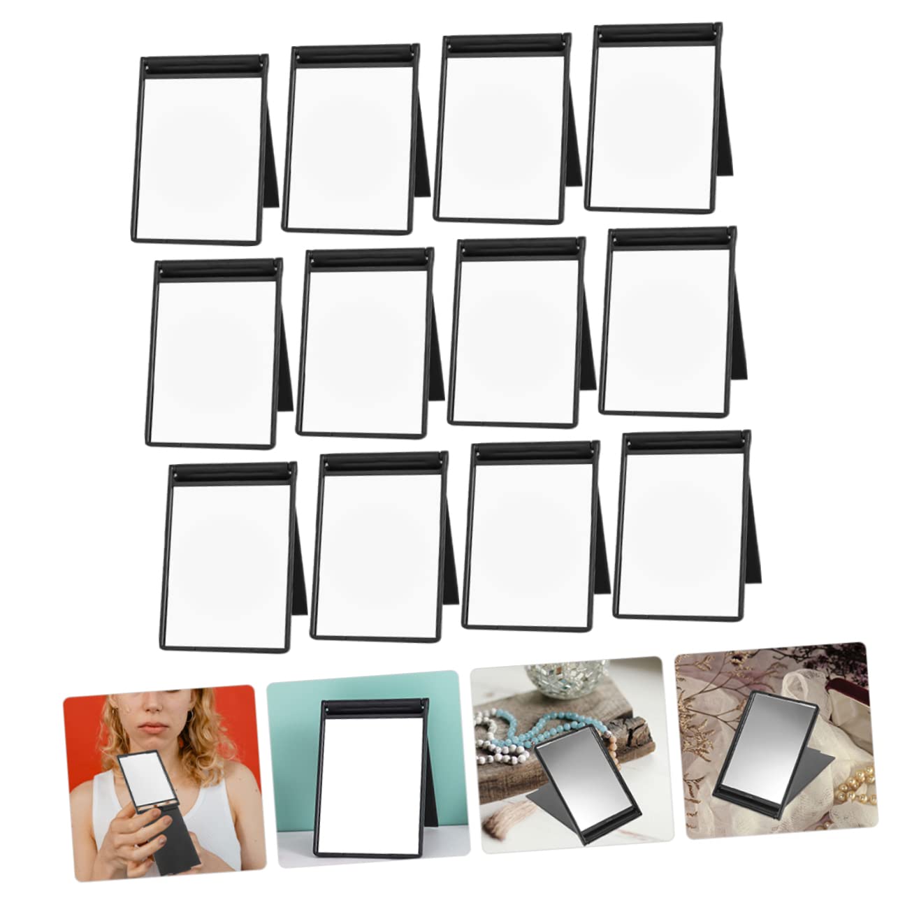12pezzi Compatto Pieghevole Specchietto Tascabile Per Ragazze Specchietto Portatile Viaggio Piccolo Per Borsetta