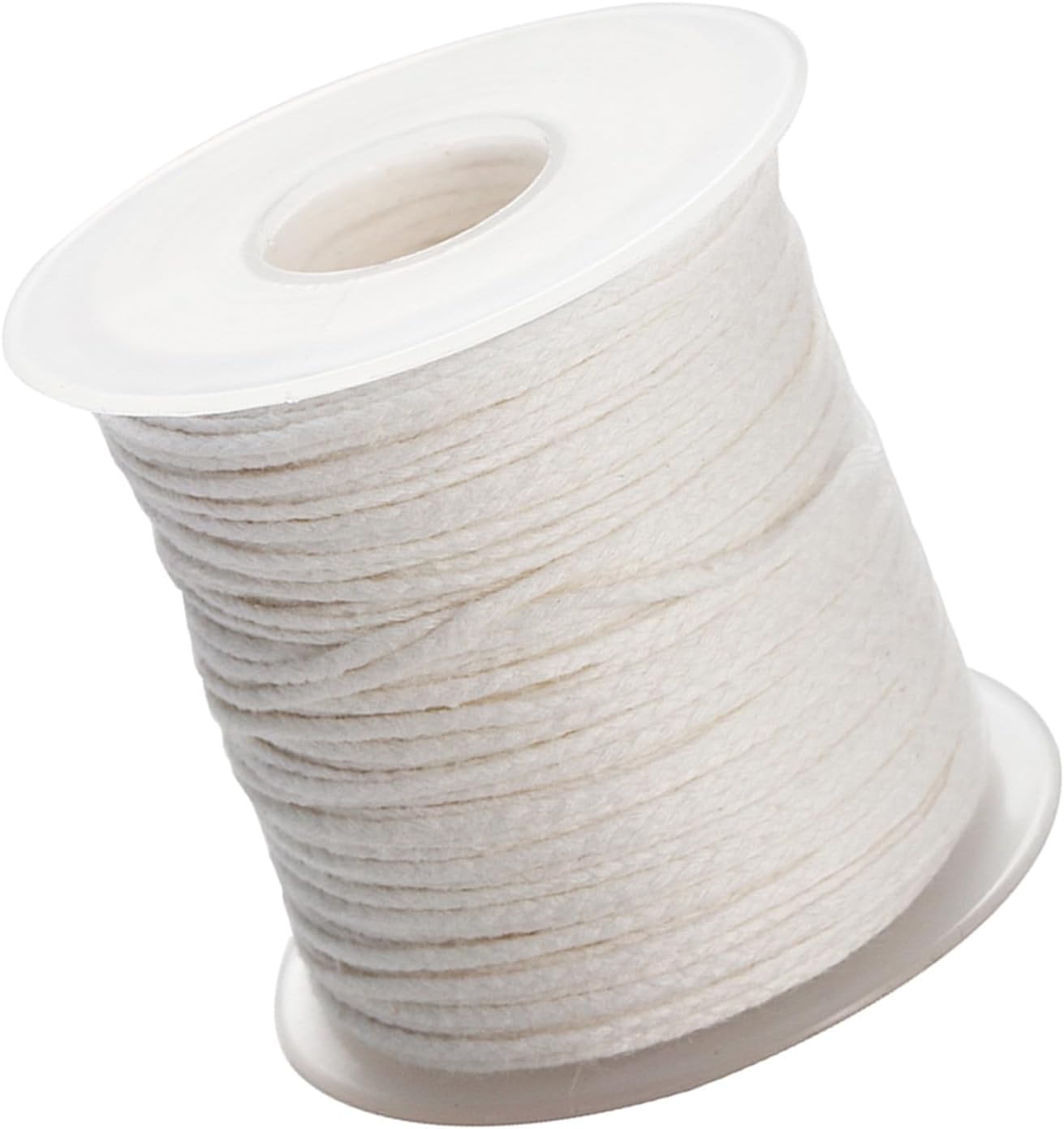 30m Braided Pure Cotton Candle Wick Spool for DIY Candle Making Long Smokeless White Multi-Strand Cotton Wicks Suitable for Votive