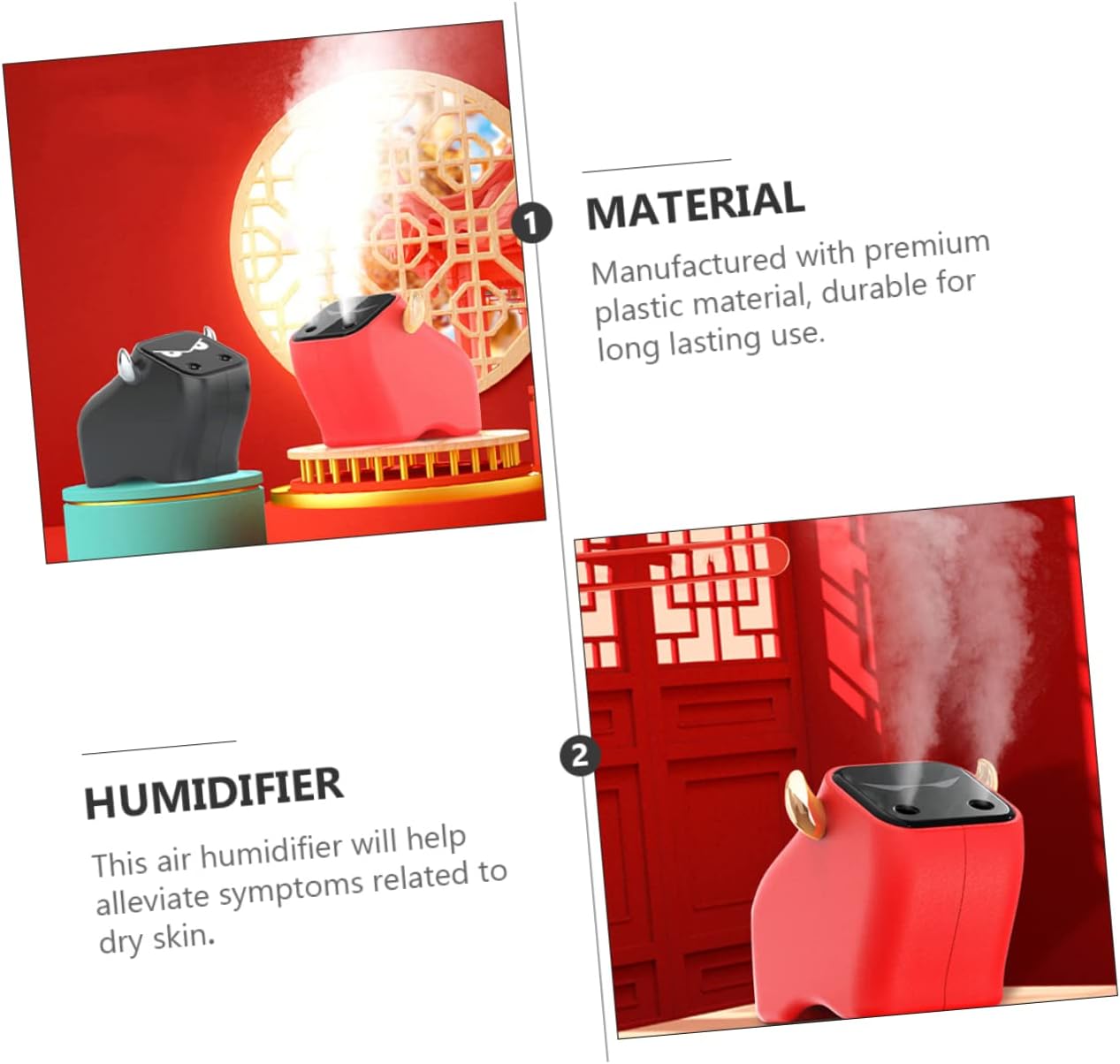 Luxshiny Car Air Humidifier Portable USB Household Humidifier Silent Mist Function for Home and Travel Compact Design for Bedroom and Office Use