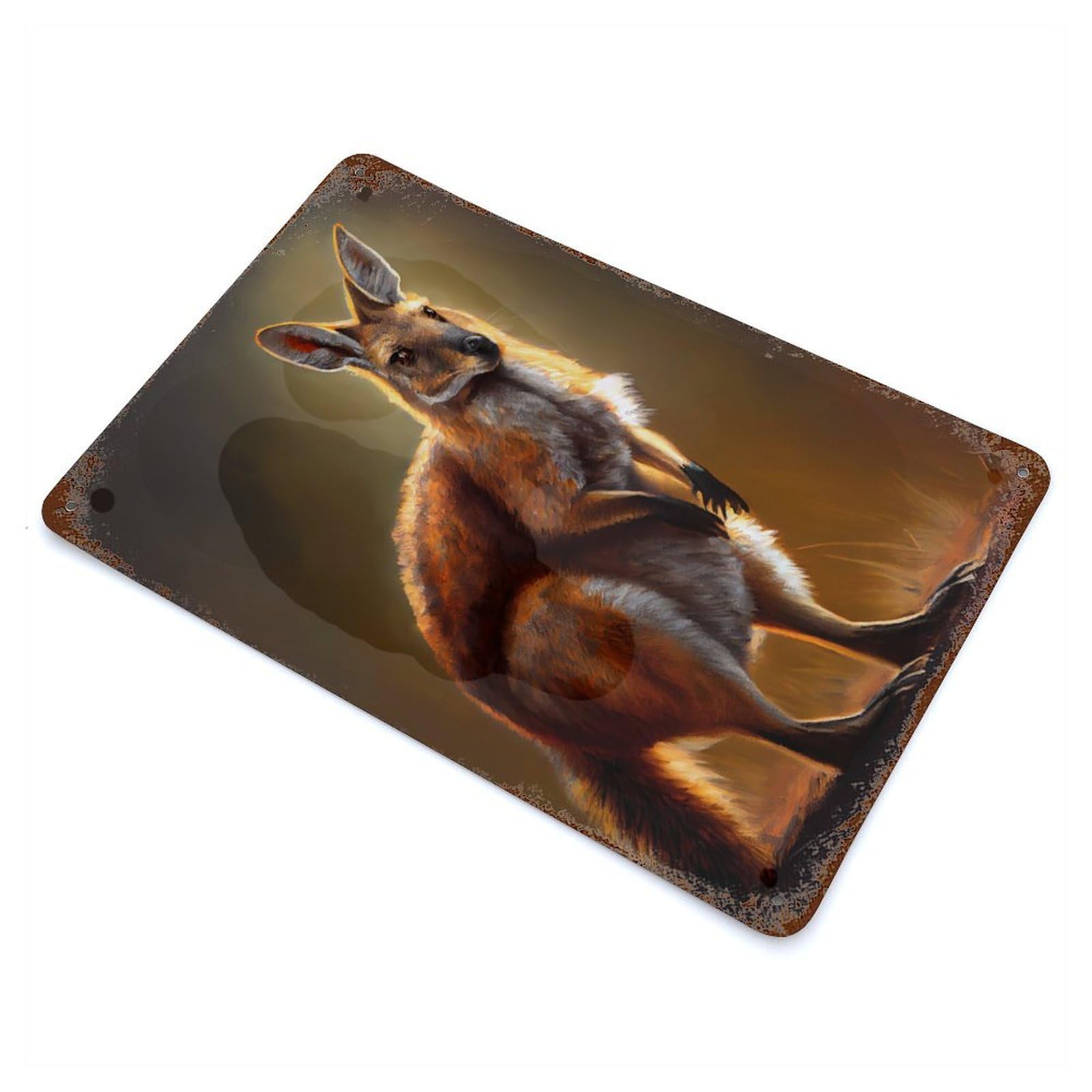 Australian Wallaby Retro Metal Sign 11.8"x7.9", Ideal for Shed, Workshop And Garage Wall Decor