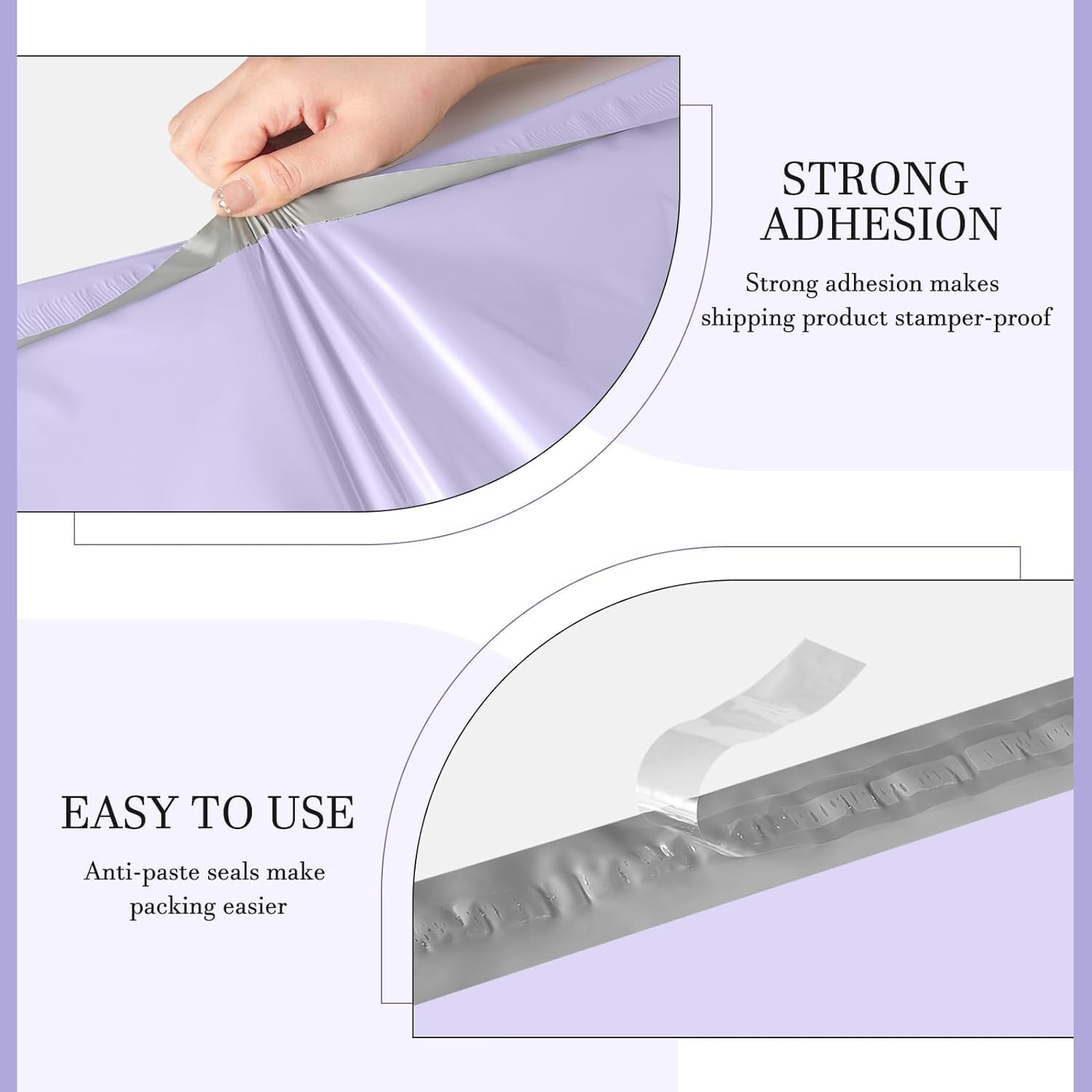 Metronic Poly Mailers 19x24 Inch 500 Pcs, Large Shipping Bags for Clothes, Shipping Envelopes for Small Business, Strong Adhensive Mailing Bags, Lilac Purple