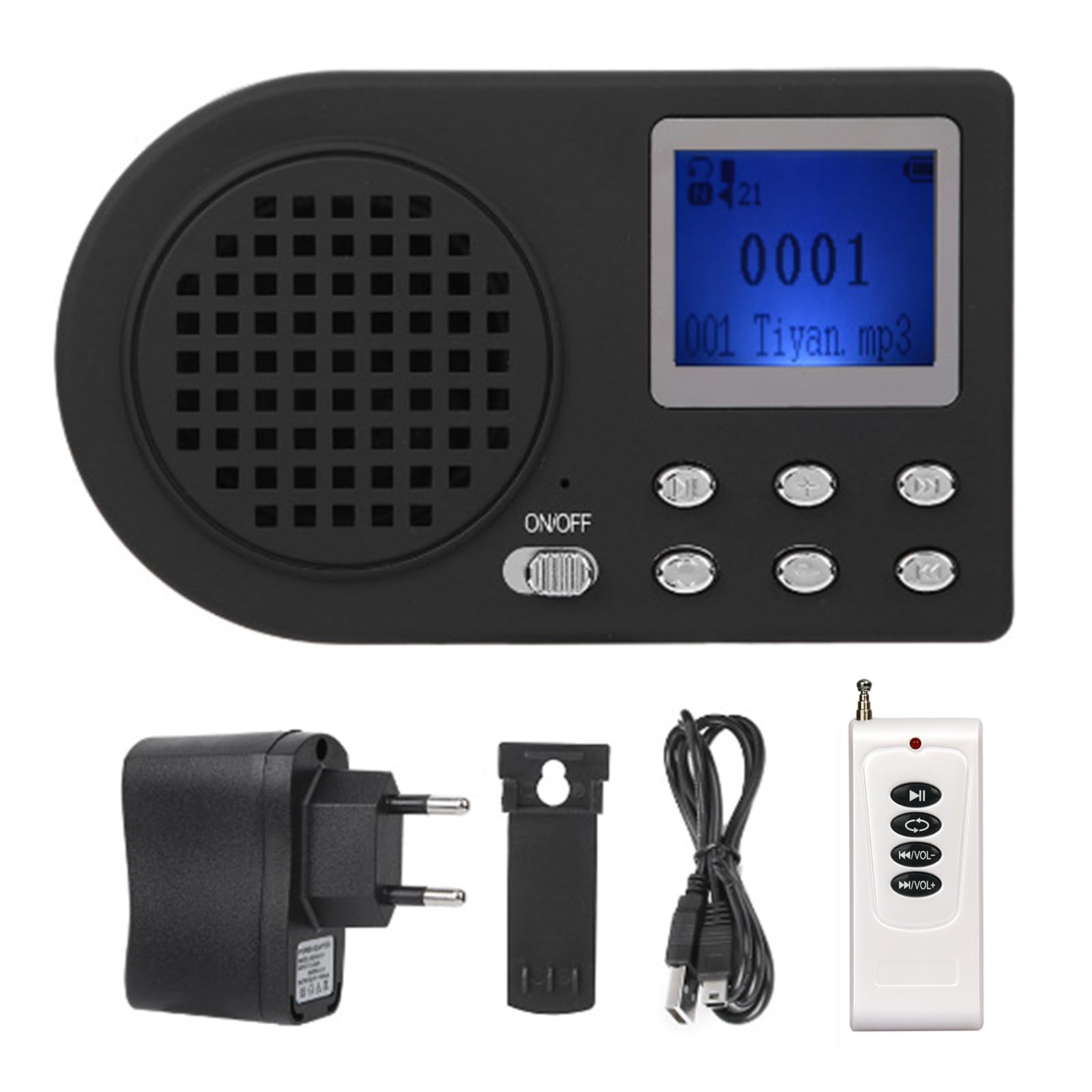 Amplificatore da Esterno Portatile Simulato del Cinguettio degli Uccelli per gli Appassionati della Natura e gli Osservatori di Uccelli con Display LCD e Altoparlante Ad Alta fedeltà per il