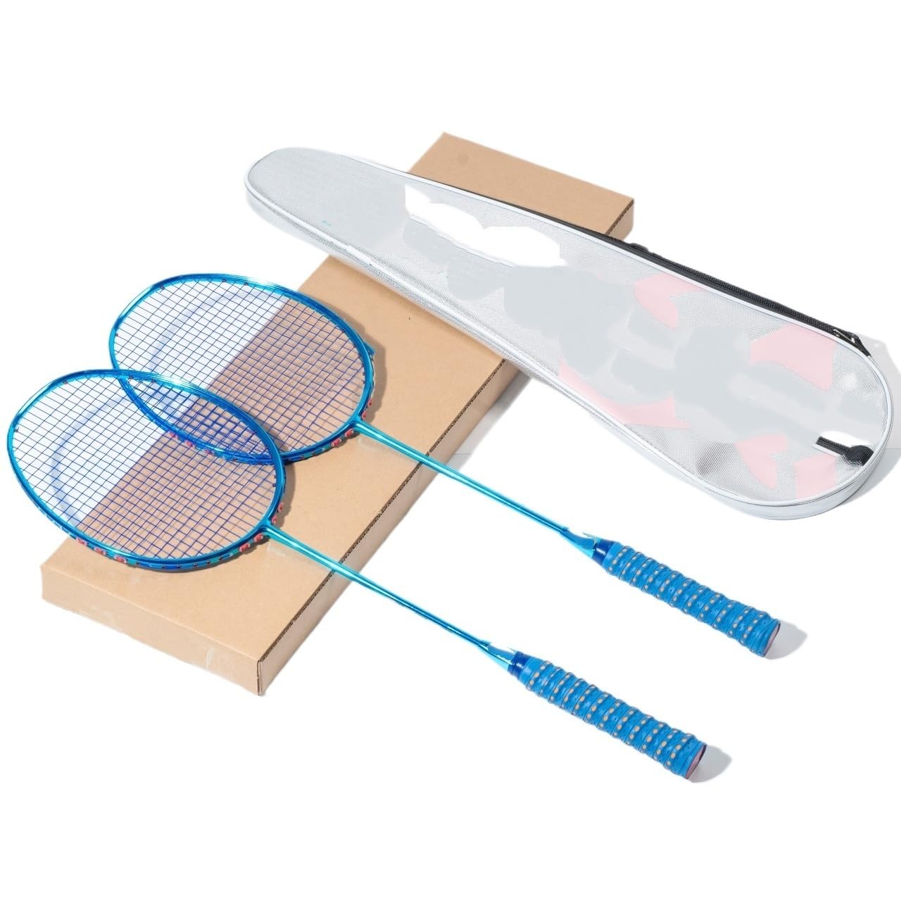 Badminton Set Racchetta da Badminton 82 g, 32 libbre, in Fibra di Carbonio con Design Antipolvere, Racchetta Professionale Attacco