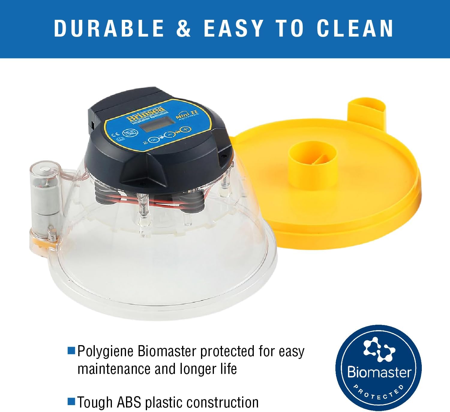 Brinsea Mini II Advance Egg Incubator with Automatic Egg Turning and Temperature Control for Hatching 7 Chicken, Duck, or Other Eggs, Ideal Incubator for Hobbyists, Teachers, and Learners