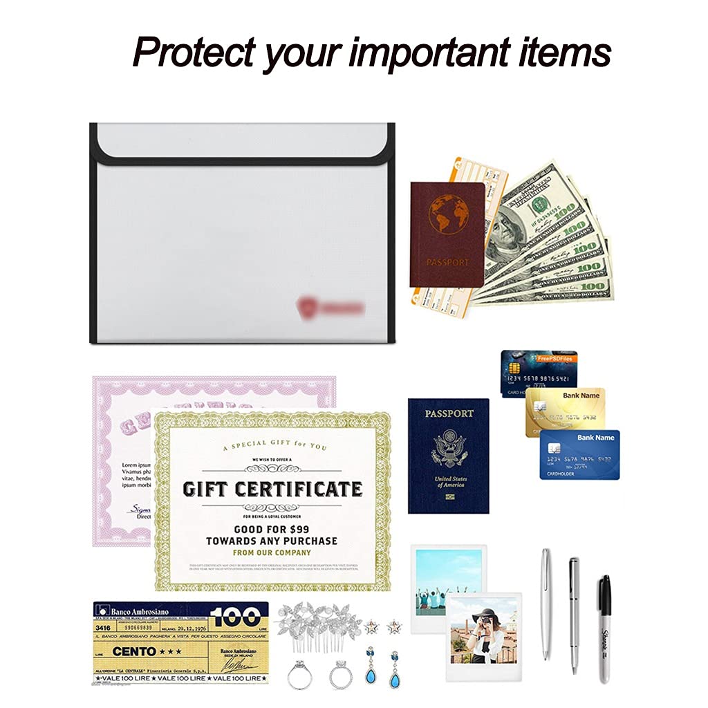 Busta per documenti, Portadocumenti con cerniera, borsa portadocumenti, organizzazione documenti di viaggio, busta portasoldi(Black)