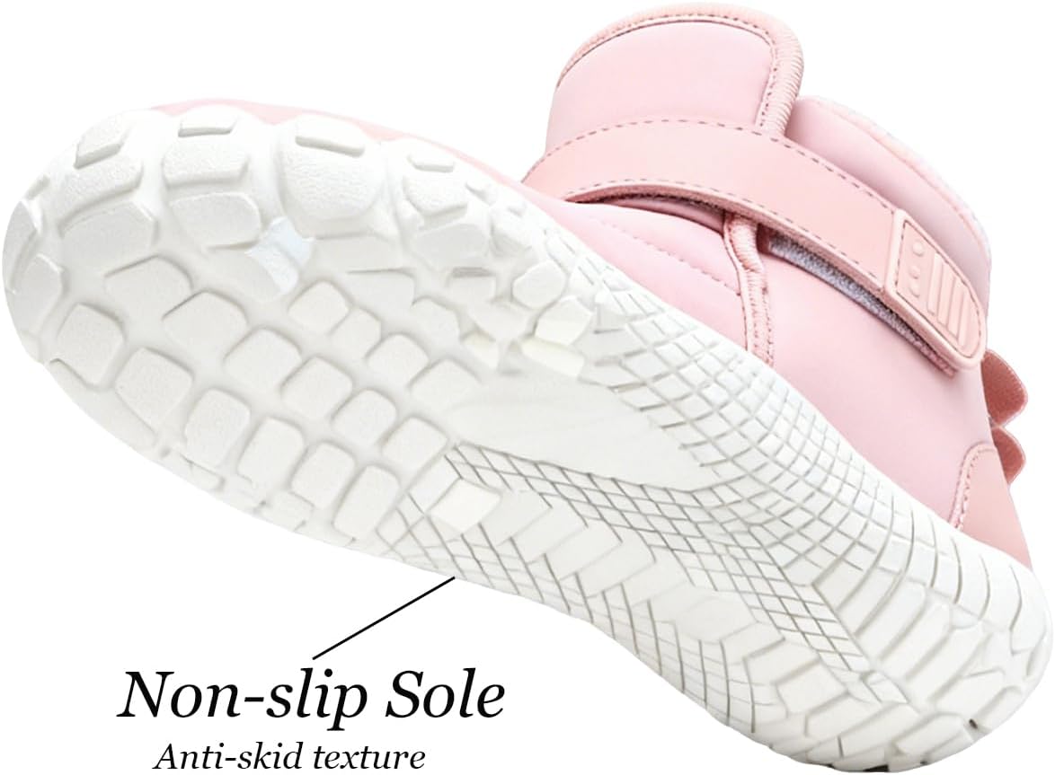 FLIOZY Winter Barefoot Shoes for Boys Girls Wide Toe Box Insulated Hiking Boot Fur Lined Warm Ankle Snow Boots(Toddler/Little/Big Kids) - Image 6