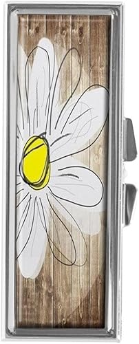 Pastillero de margaritas florales para bolso o pastillero de bolsillo, cajas decorativas, caja de regalo, organizador de píldoras para pastilleros