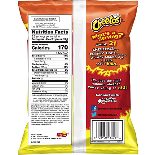 Amazon.com: Cheetos Crunchy Flamin' Hot Cheese Flavored ...