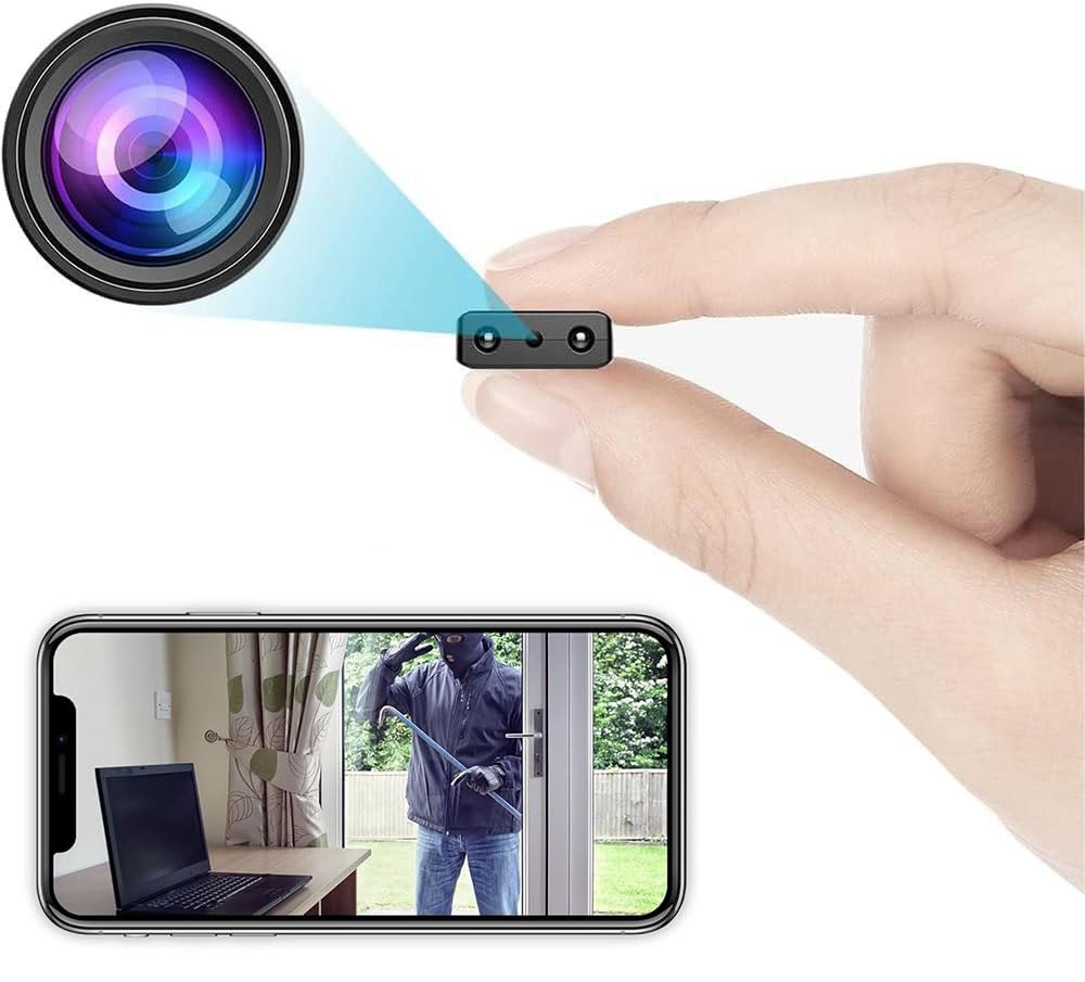 Wireless WiFi Camera Security House Room Body Cameras Nanny Cam Smart Home Indoor Outdoor Cams Pet Dog Baby Camera 1080P House Portable Camera Mini Room Night Vision Camera No Need WiFi Door Camera