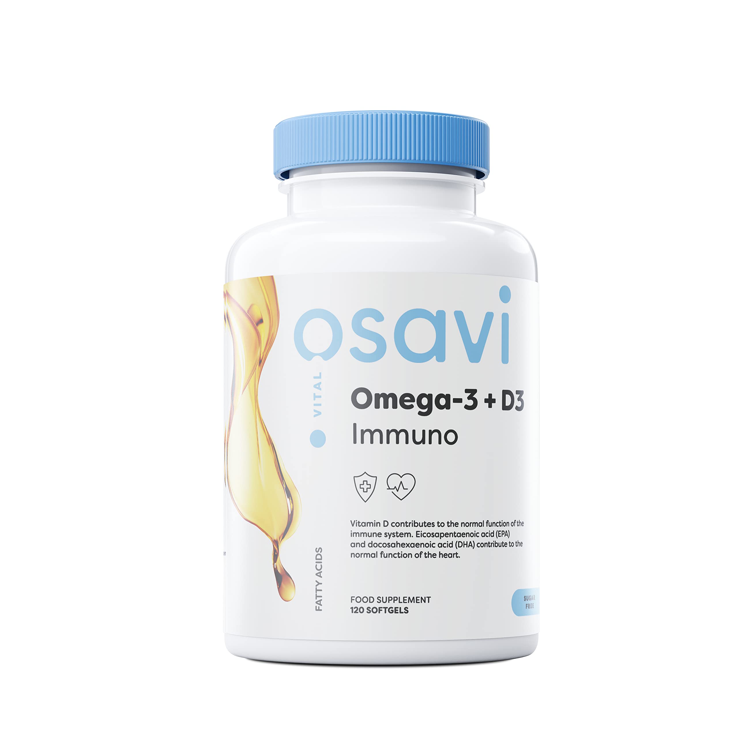 Osavi Omega-3 + D3 Immuno, Lemon - 120 softgels