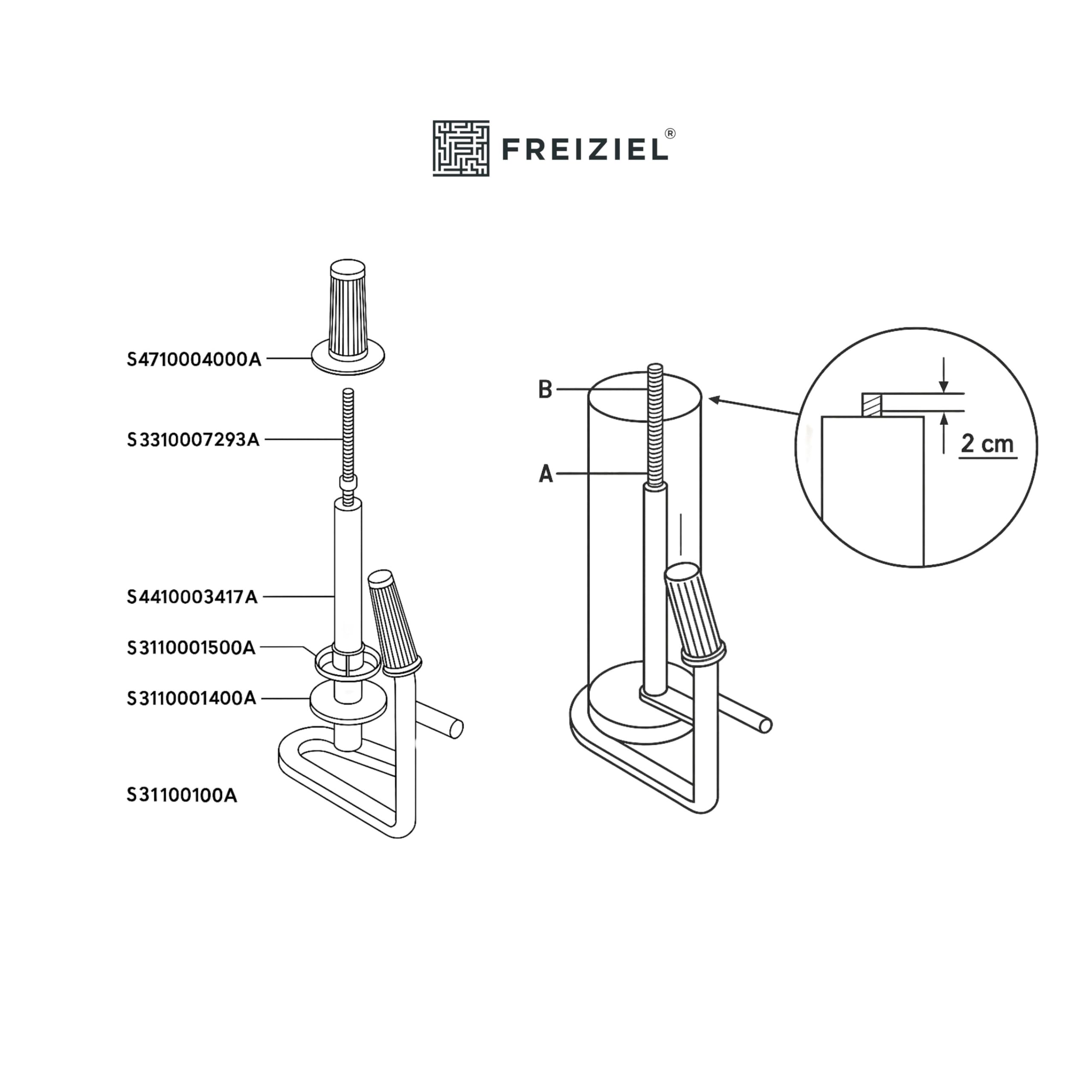Profi Stretchfolien-Abroller Set, Orange, mit 6 Rollen Stretchfolie 23 µm, 50 cm Breite, Blau