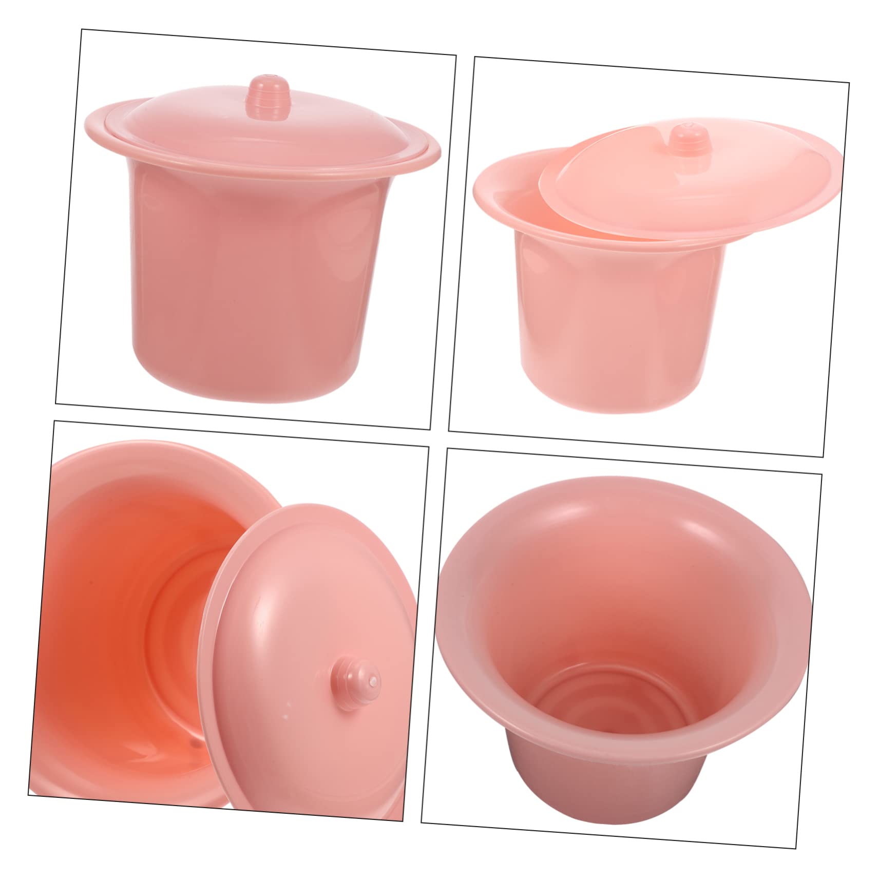 KOMBIUDA Vasino in Plastica con Coperchio per Bambini e Adulti, Urinaio Portatile in Pp con Superficie Liscia e Resistente alle Macchie, Pratico per Uso Notturno