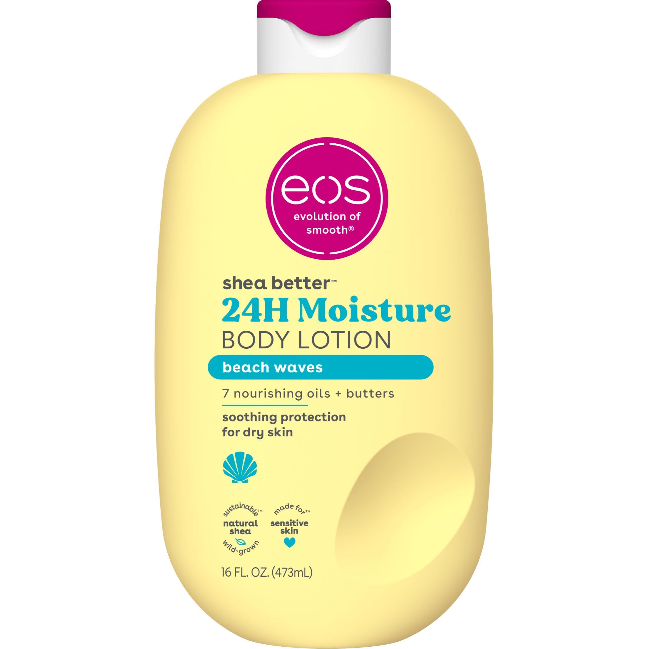 eos Shea Better 24H Moisture Body Lotion- Beach Waves, 16 fl oz Beach Waves 16 Fl Oz (Pack of 1)