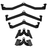 LAT Pulldown & Cable Attachments 5-Piece Set for Home Gym Systems – Sports Training – nan – Black