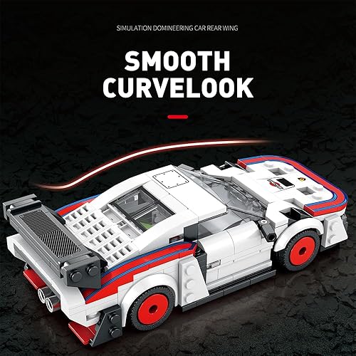Miniatura 4 de MISINI MOC - Kit de construcción de autos deportivos, juego de construcción de bloques de construcción de autos de carreras de velocidad, juegos de