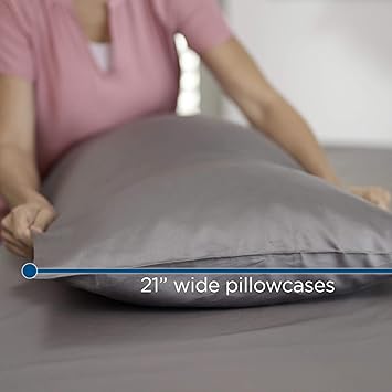 MyPillow Giza Dreams Bed Sheets, 100% Certified Giza Egyptian Cotton, Deep Pocket, Sateen Weave [Full, Lake Blue]