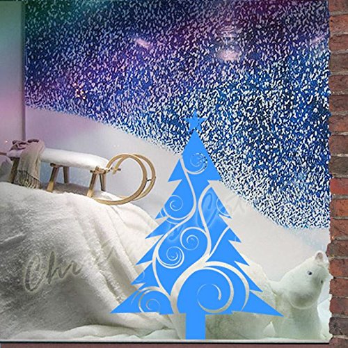 Autocollant mural sapin de Noël chrome vigne pour fenêtre